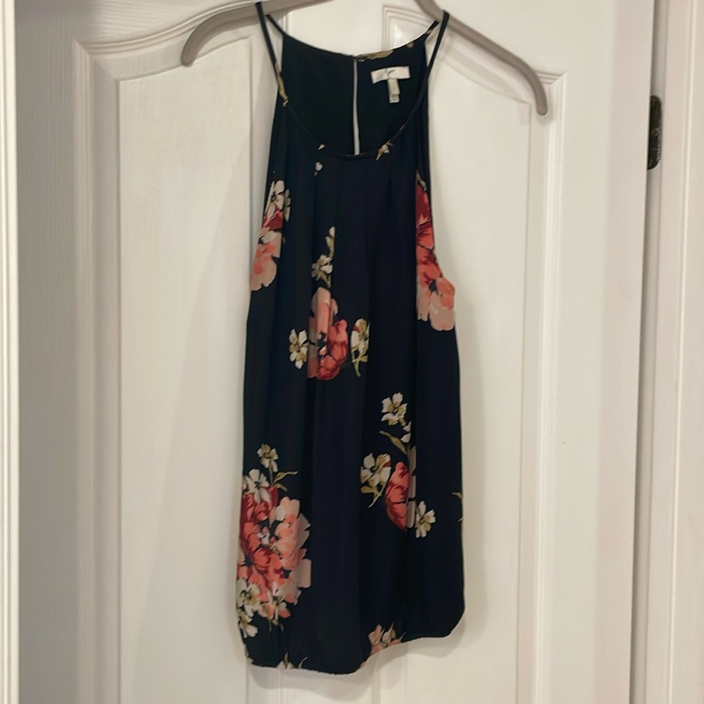 Joie Size L floral tank top, dry clean only, silk